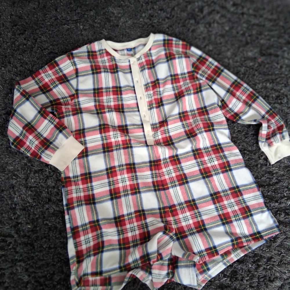 Old Navy Multicolor Plaid Button-Up Onesie